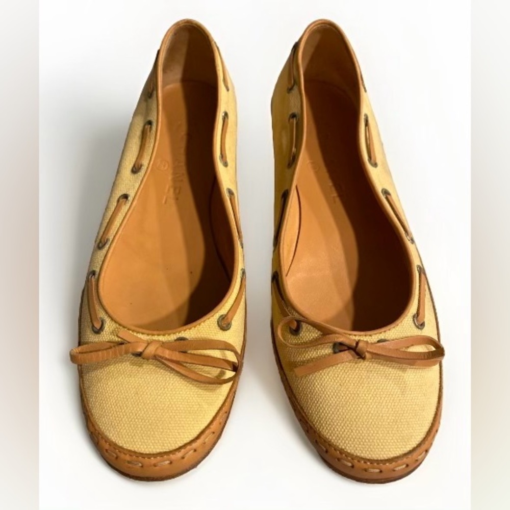 CHANEL Canvas Flats